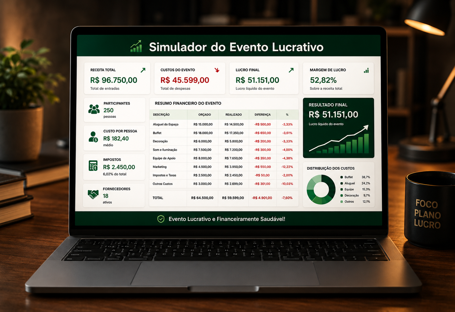 Simulador do Evento Lucrativo